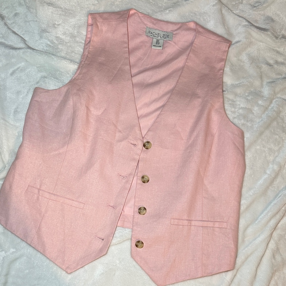 Rachel Zoe Blush Pink Sleeveless Vest